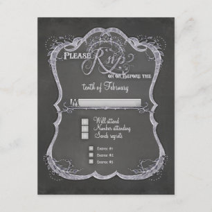 Cartons Réponse Mariage rustique de remous typographique de