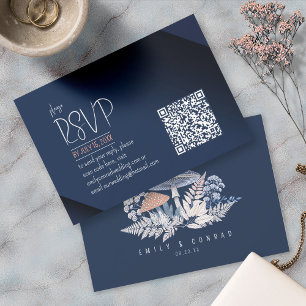 Cartons Réponse Mariage sauvage et capricieux Code QR1110