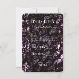 Cartons Réponse Mariage Texture Grunge Rocheuse