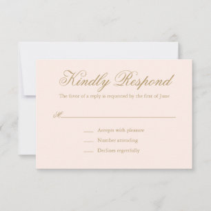 Cartons Réponse Mariage traditionnel rose vif Formal élégant