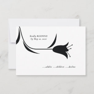 CARTONS RÉPONSE MARIAGE TULIP NOIR MOD