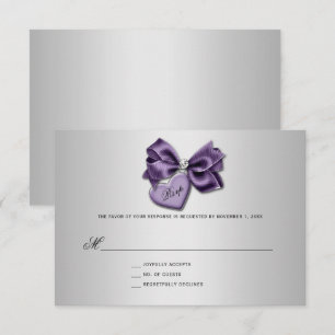 Cartons Réponse Médallion en forme de coeur avec diamant argent vi