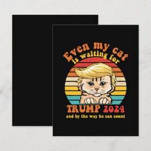 Cartons Réponse Même mon chat attend l'habillement Trump 2024