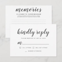 Memorial Simple Cursive Memories Répondre