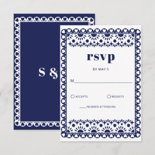 Cartons Réponse Mexique Fiesta Marine Papel Picado Boho Mariage