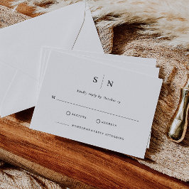 Cartons Réponse Minimal et chic | Mariage noir et blanc