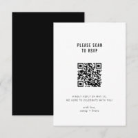 Minimal moderne noir blanc en ligne QR Code Mariag