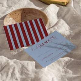 Cartons Réponse Modern Deep Red Blue Classy Fancy Wedding