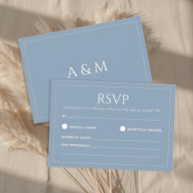 Modern dusty blue minimalist wedding
