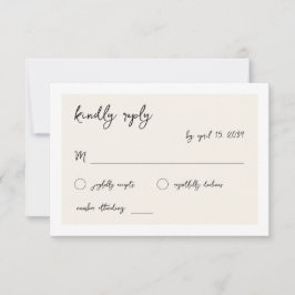 Cartons Réponse Modern Vintage Retro Handwriting Wedding