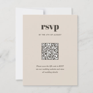 Cartons Réponse Moderne Brown tendance Mix Match Mariage QR Code