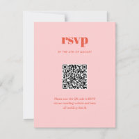 Moderne rose tendance Mix Match Mariage QR Code