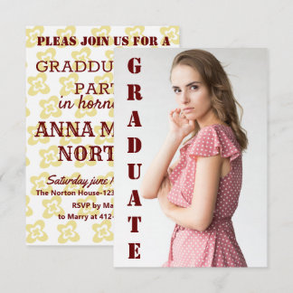 Cartons Réponse Moderne vintage romantique un graduation floral 19