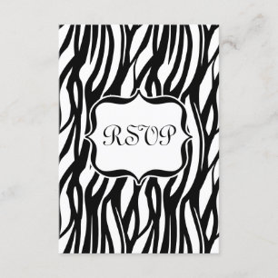 Cartons Réponse Monogramme noir/blanc Funky Zebra