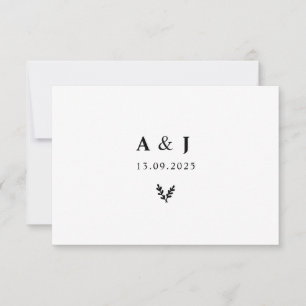 Cartons Réponse Monogrammes floraux minimaux élégants