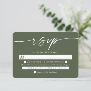 Cartons Réponse Monstera simple et solide Mariage vert choix de re