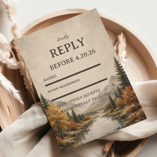Cartons Réponse Montagne Rustique (Créateur téléchargé)