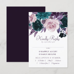 Cartons Réponse Moody Boho   Arbre fleuri foncé de l'aubergine pou