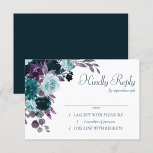Cartons Réponse Moody Boho Turquoise Turquoise Dark Floral Maria