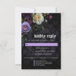 Cartons Réponse Moody Elegant Purple Gothique Garden   Options de 