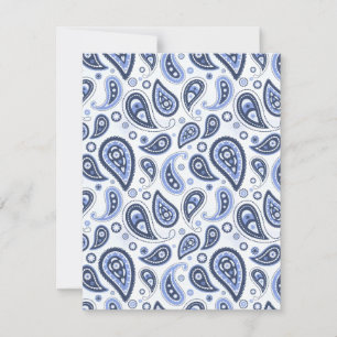 Cartons Réponse Motif Blue Paisley