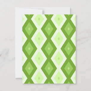 Cartons Réponse Motif de diamant vert Chartreuse