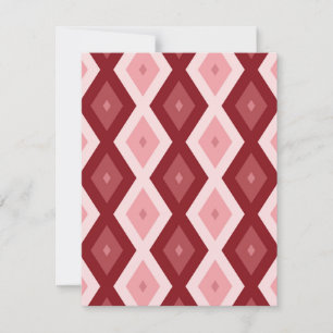 Cartons Réponse Motif de diamants rouges