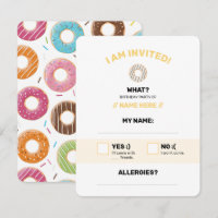 Motif de Donuts Colorés Rétro pour une Fête Amusan