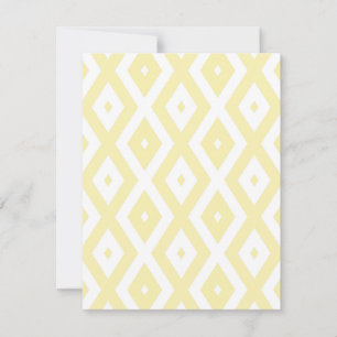 Cartons Réponse Motif diamant jaune pâle et blanc
