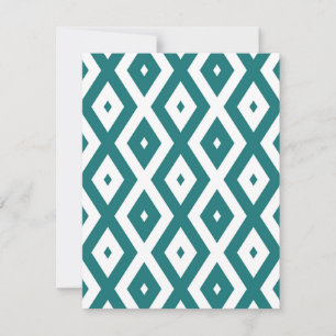 Cartons Réponse motif diamant turquoise et blanc