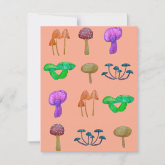 Cartons Réponse Motif simple champignons