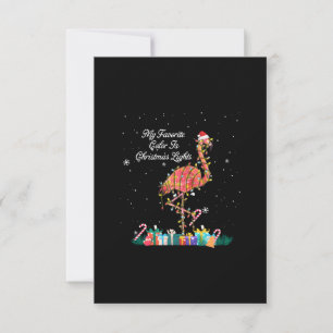 Cartons Réponse My favorite Is Christmas Lights Costume Flamingo