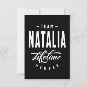 Cartons Réponse Natalia Nom Personnalisé Anniversaire Cadeau Cadea