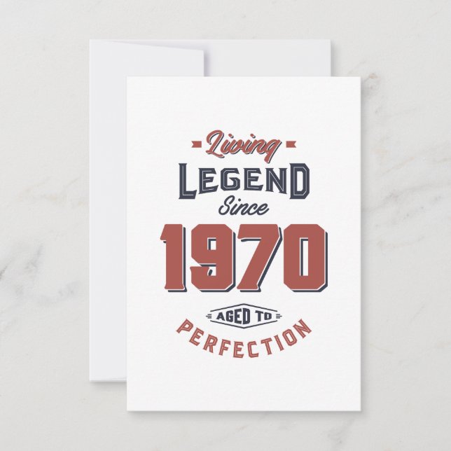 Cartons Réponse Né en 1970 Anniversaire (Devant)