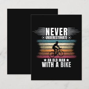 Cartons Réponse Ne sous-estimez jamais un vieil homme à vélo