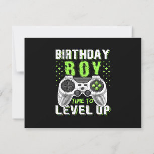Cartons Réponse Niveau Up Anniversaire Jeu vidéo pour garçon