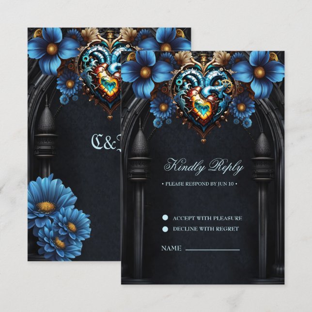 Cartons Réponse Noble coeur steampunk (Devant / Derrière)