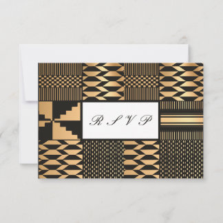 Cartons Réponse Noir - Gold Kente (Blanc)