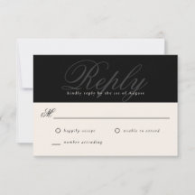 Noir moderne élégant minimal Monogramme mariage RS