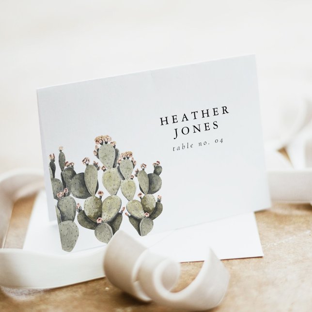 Cartons Réponse NORAH Prickly Pear Cactus Desert Place Cards (Créateur téléchargé)