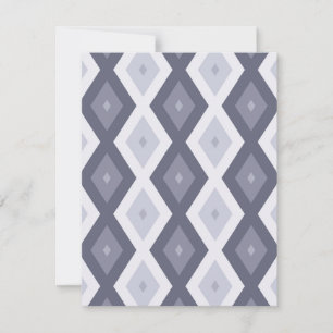 Cartons Réponse Nuances de bleu gris motif diamant