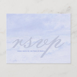 Cartons Réponse Ocean Wave : Mariage bleu pâle personnalisable RSV