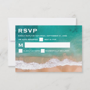 Cartons Réponse Ocean Wave, Mariage plage