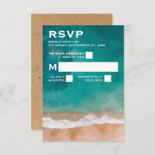 Cartons Réponse Ocean Wave, Mariage plage