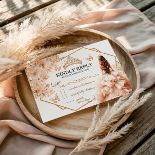 Cartons Réponse Or Beige Princess Quinceanera Sweet 16