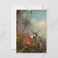 Orchidée avec deux colibris Heade