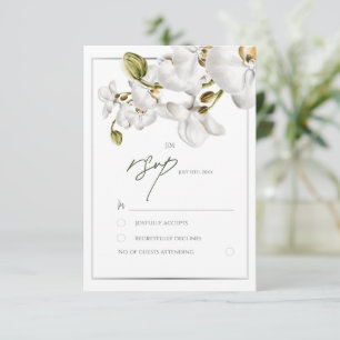 Cartons Réponse Orchidées encadrent un mariage tropical élégant