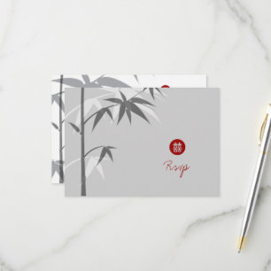 Cartons Réponse Oriental Asiatique Bambou Tree Simple Mariage chin