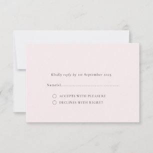 Cartons Réponse Pale Blush Romantic Minimal Solid Arrière - plan s
