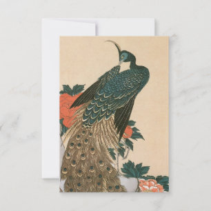 Cartons Réponse Paon et Pivoines par Hiroshige Mariage